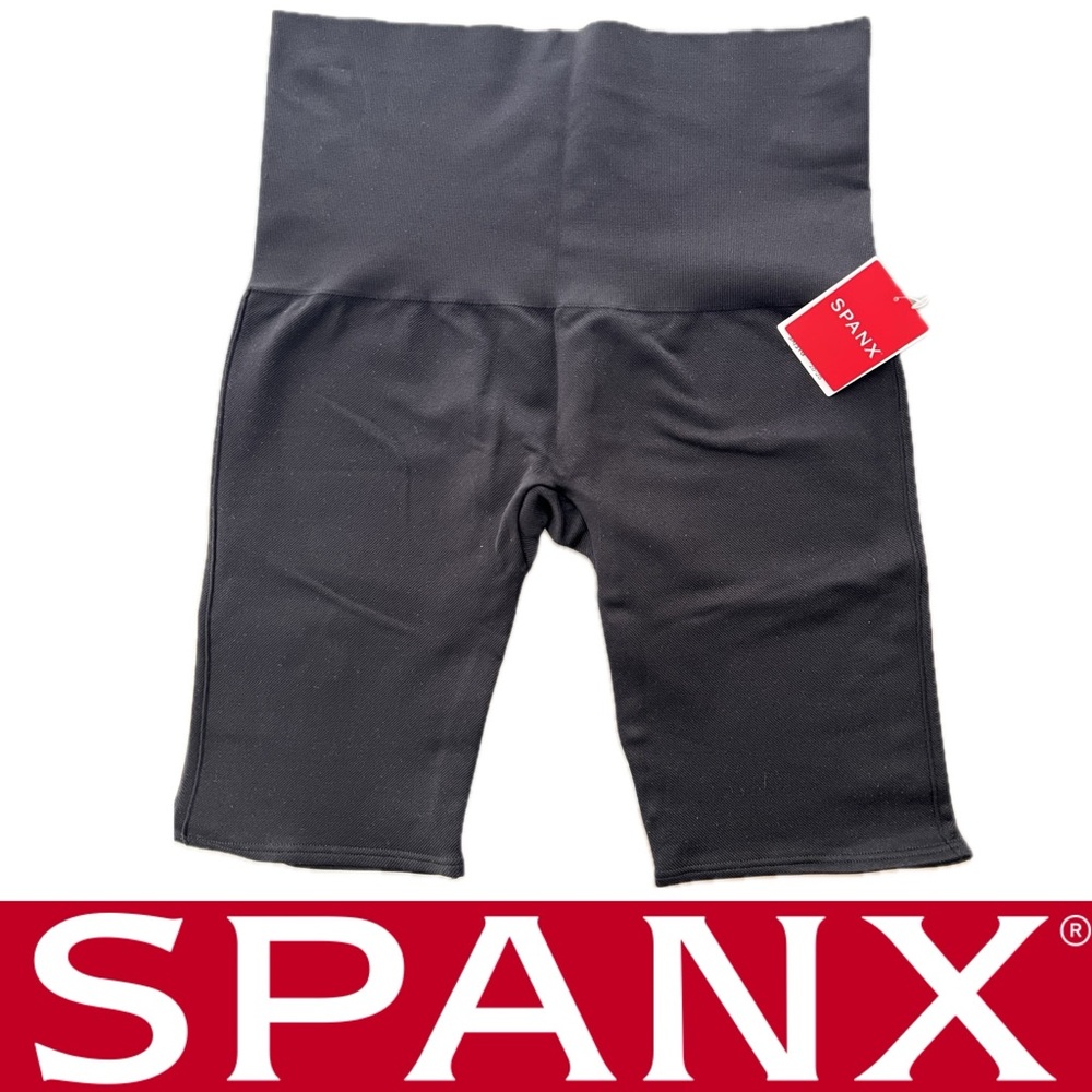 🔻Lamn Bike Short Very Black Mid-Thigh SPANX Shapewear | Plus Size 1X/1TG (18-20)